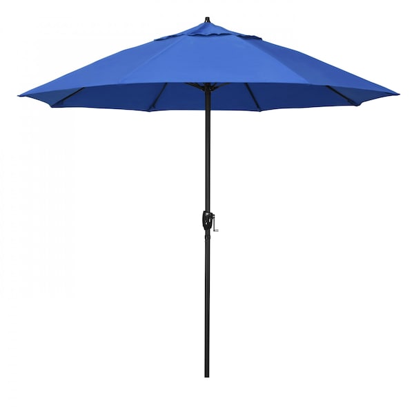 California Umbrella 9' Bronze Aluminum Market Patio Umbrella, Olefin Royal Blue 194061337356 - main